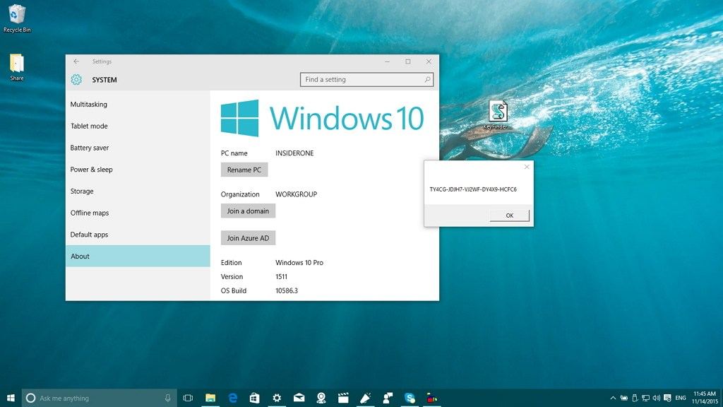 windows 10 pro version 1511,10586+